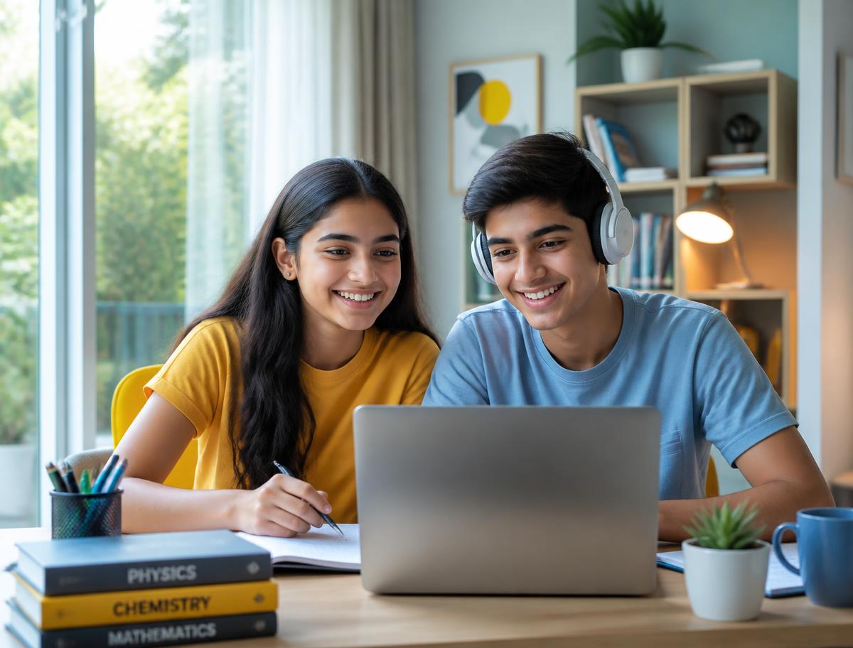 Students learning online